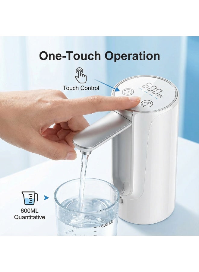 KVLA Folding Electric Water Dispenser Pump for 5 Gallon Bottle Free Quantitative Drinking Water Bottle Pump drinking water bottle dispenser with 1200mAh Battery USB Charging Water Pump  for Home Camping - Image 4